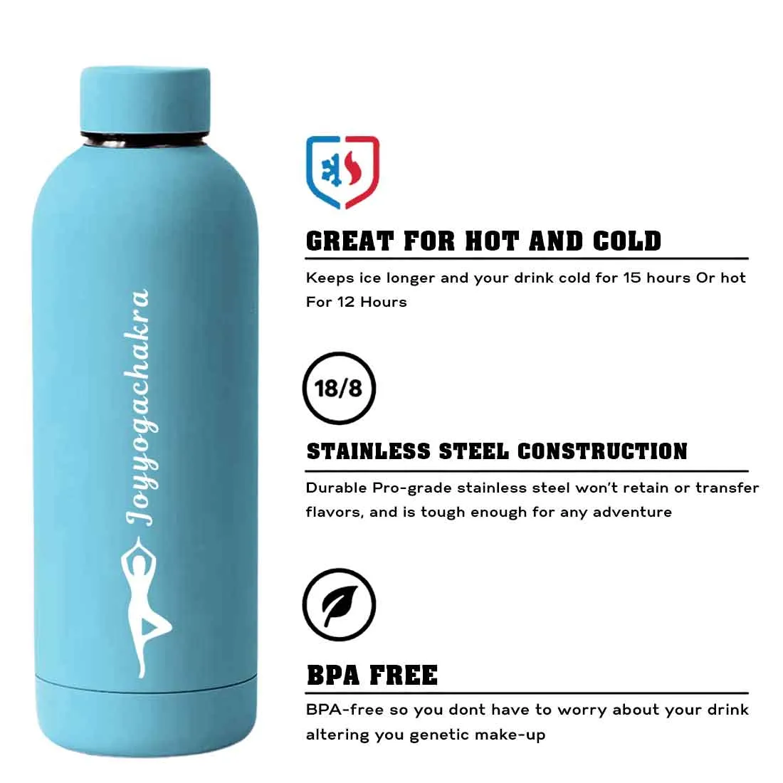 Nutcase Water Bottle Yoga For Workout Double Insulated Bottles