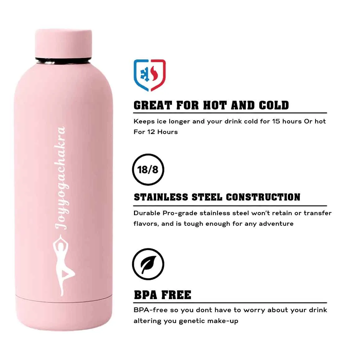 Nutcase Water Bottle Yoga For Workout Double Insulated Bottles