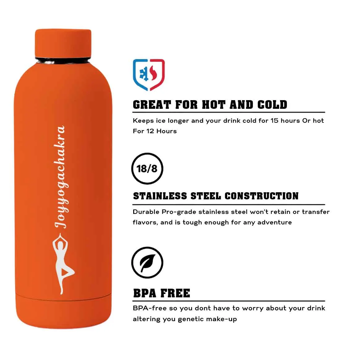 Nutcase Water Bottle Yoga For Workout Double Insulated Bottles