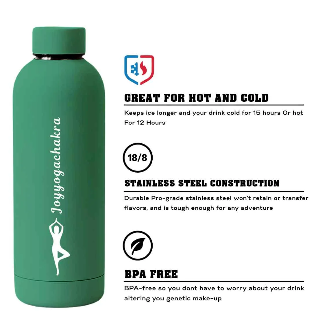 Nutcase Water Bottle Yoga For Workout Double Insulated Bottles