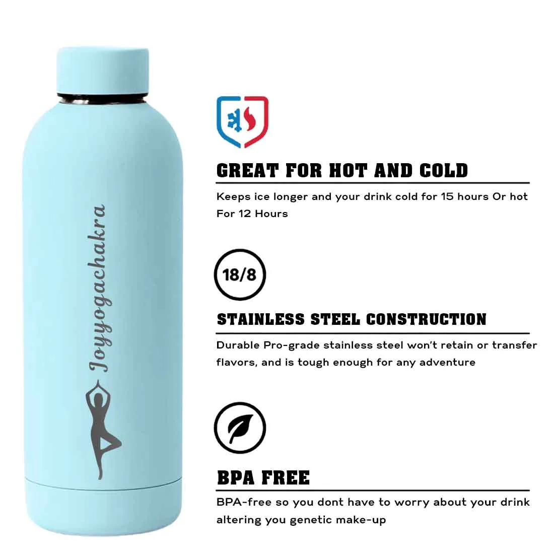 Nutcase Water Bottle Yoga For Workout Double Insulated Bottles