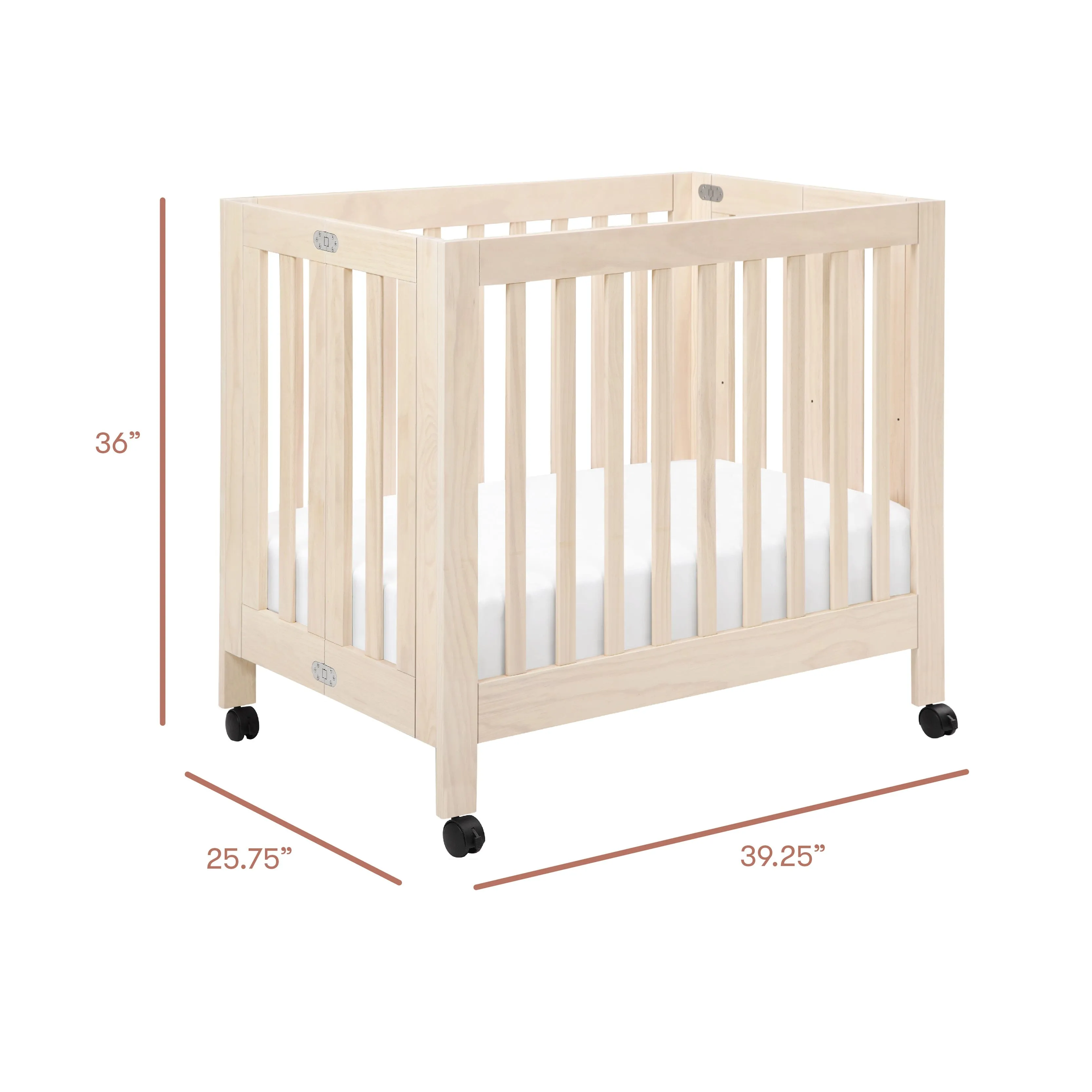 Origami Mini Crib - Washed Natural