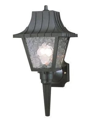 Outdoor Wall Lantern Black Housing With Clear Lens 8 X 17-1/2 Inch  Uses (1) 60-Watt Medium Base Lamp