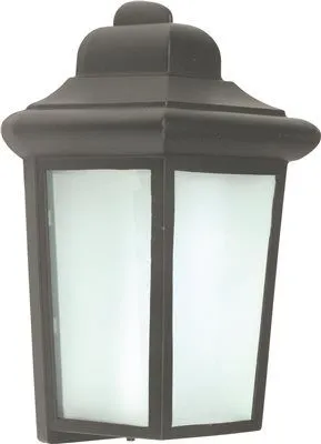 Outdoor Wall Lantern Cast Aluminum Black 8 X 12 Inch  Uses (1) 13-Watt Pl Lamp