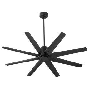 Oxygen FLEET 3-112-1515 Ceiling Fan with Remote 56 Inch Eight Blade Fan - Black on Black