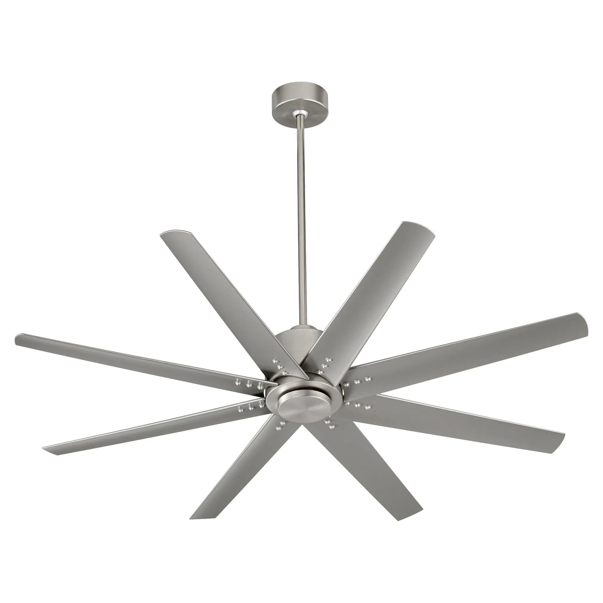 Oxygen FLEET 3-112-24 Ceiling Fan with Remote 56 Inch Eight Blade Fan - Silver, Satin Nickel