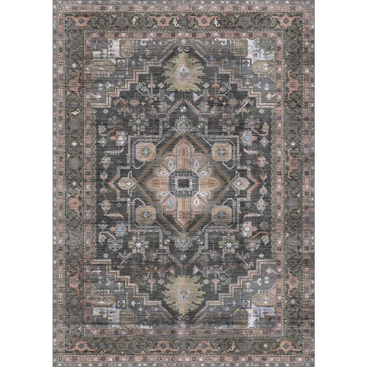 Ozana Brown Multi Rug