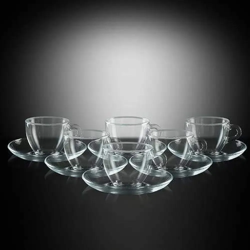 Pasabahce Espresso Cup & Saucer 85ml 6pc Set  23623