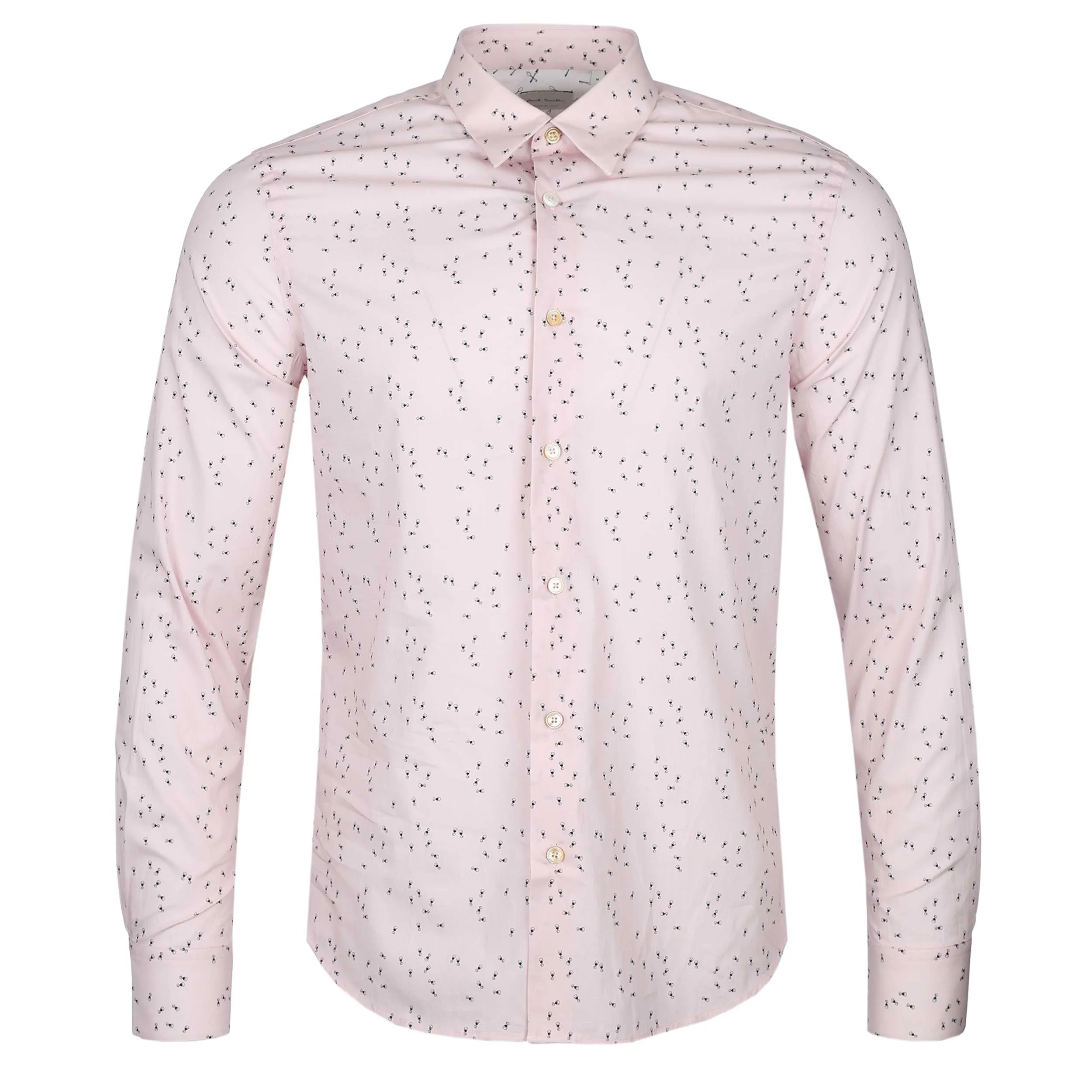 Paul Smith Wine Glass Print Shirt in Pink