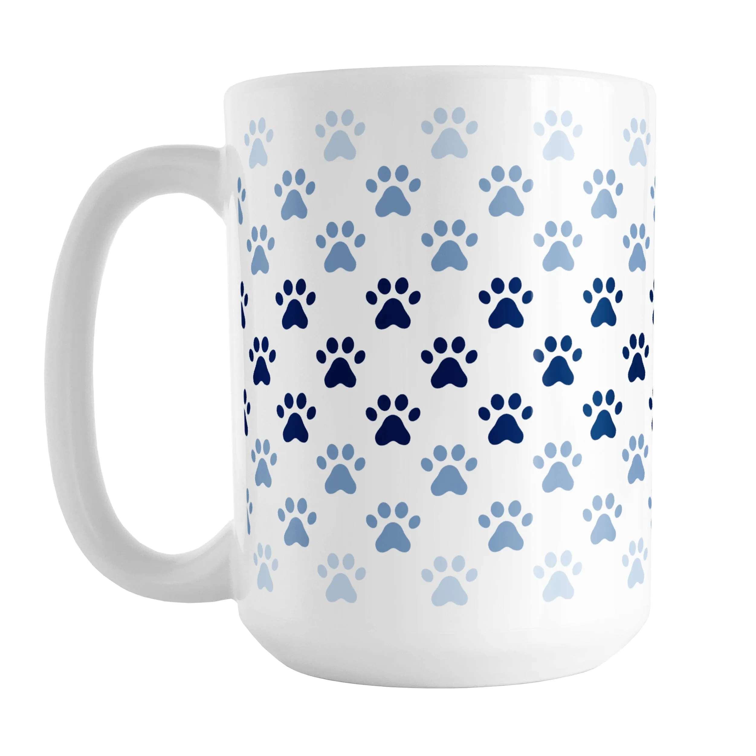 Paw Prints in Blue Mug