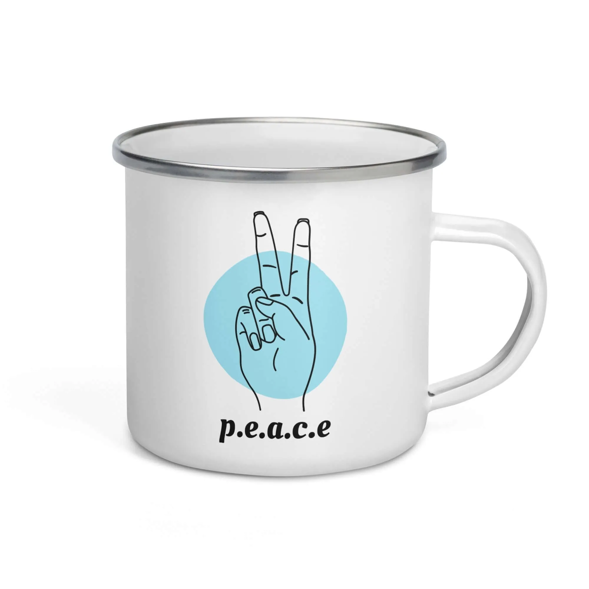 Peace Enamel Mug