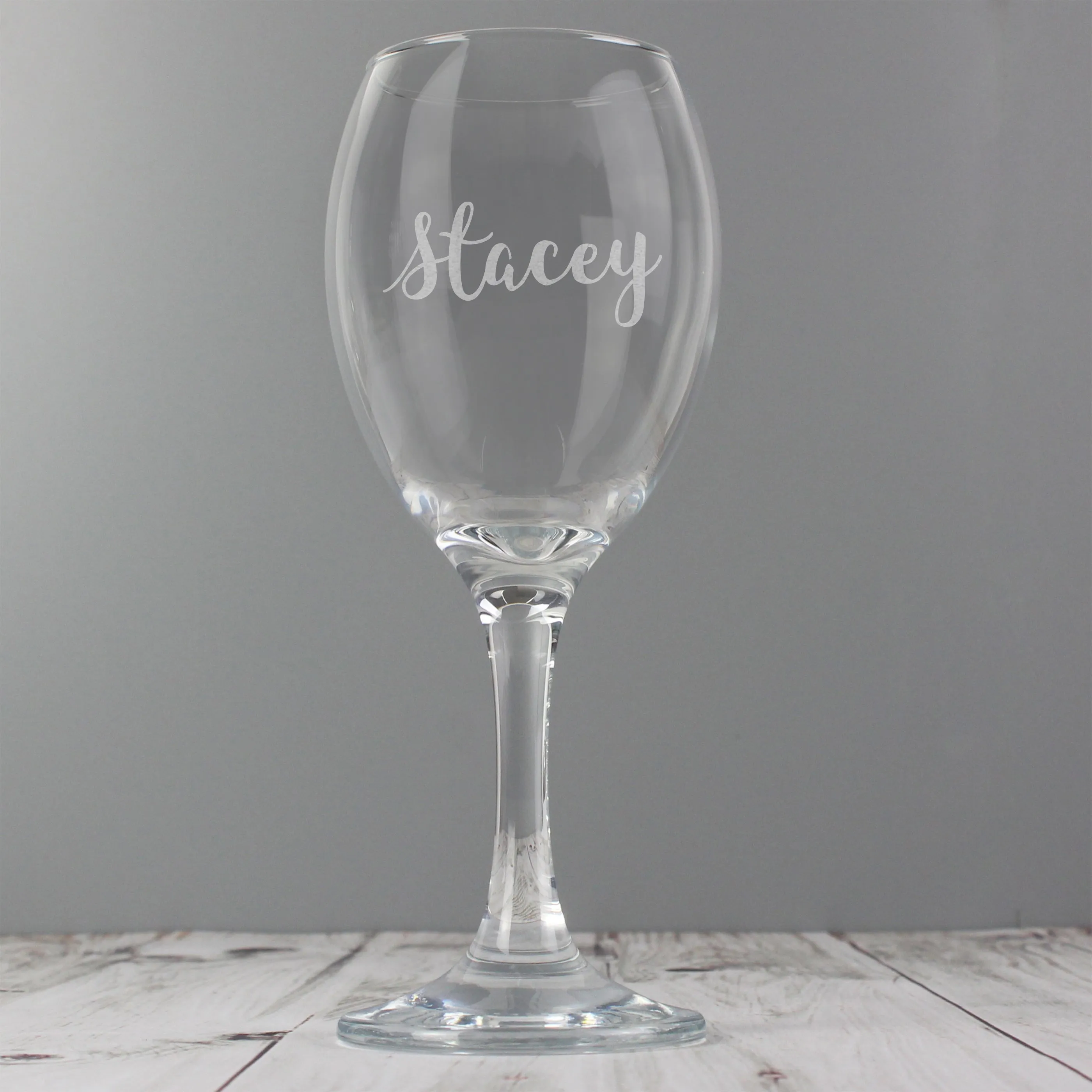 Personalised Name Only Engraved Wine Glass