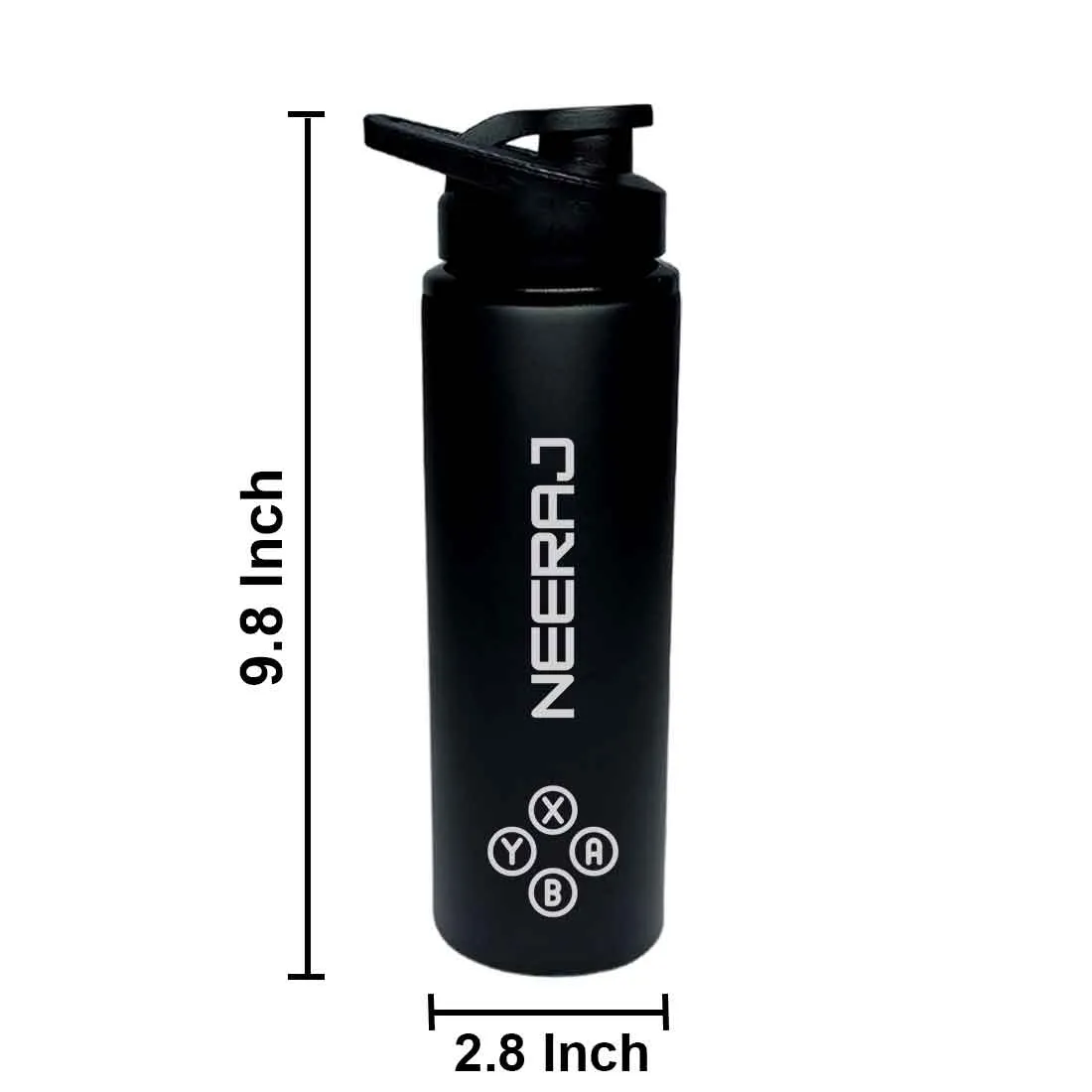 Personalized Stainless Steel Bottle with Engraving  for Kids Teens - Gifts for Video Gamers