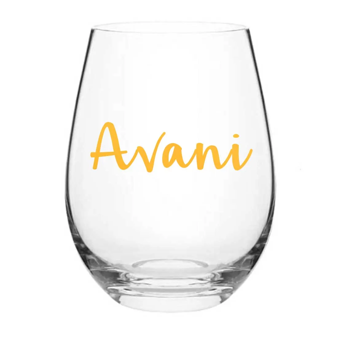 Personalized Stemless Wine Glass for Wines Whiskey Gin Multipurpose Bar Glasses - Add Name