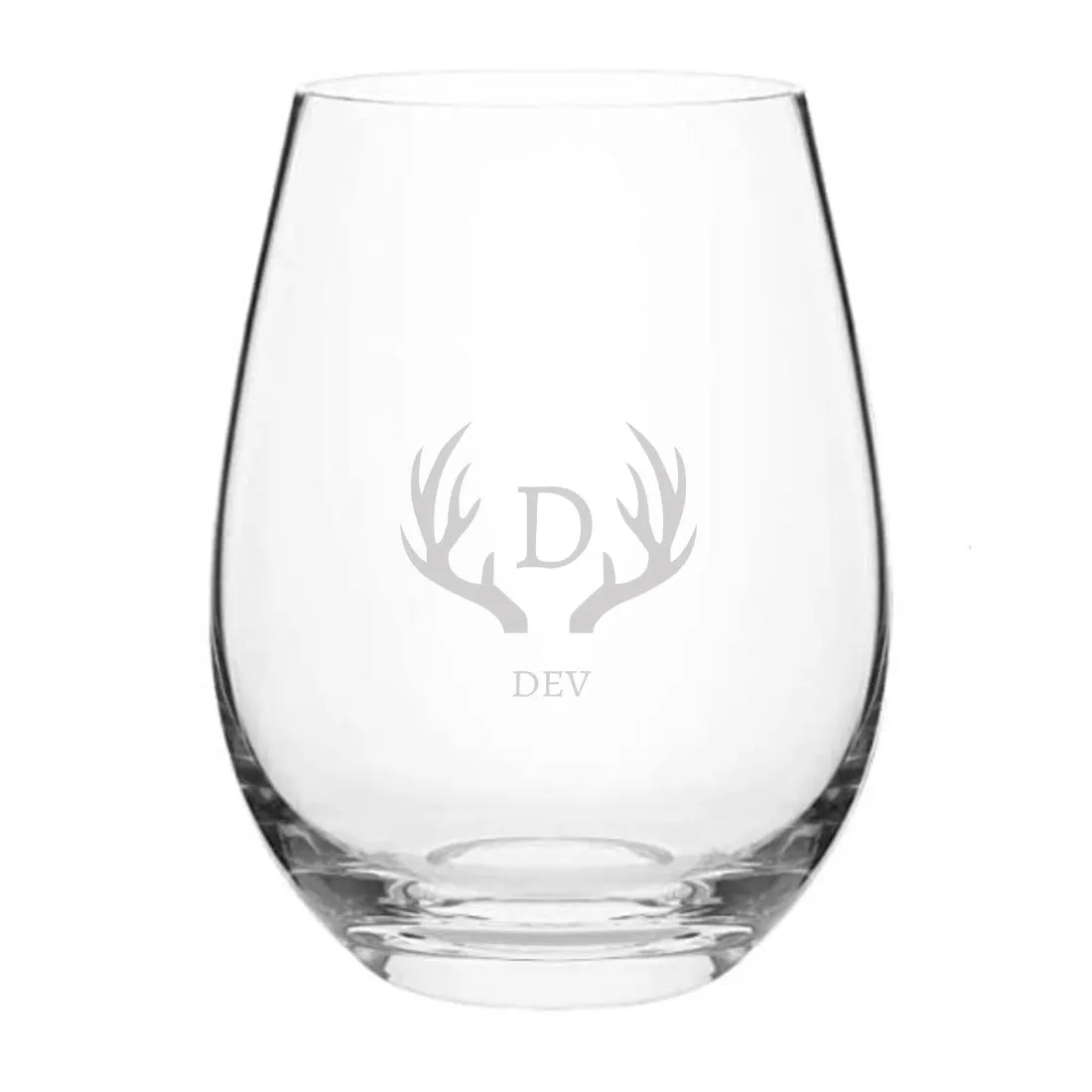 Personalized Whiskey Glass Custom Stemless Wine & Cocktail Glass With Engraving 400 ML