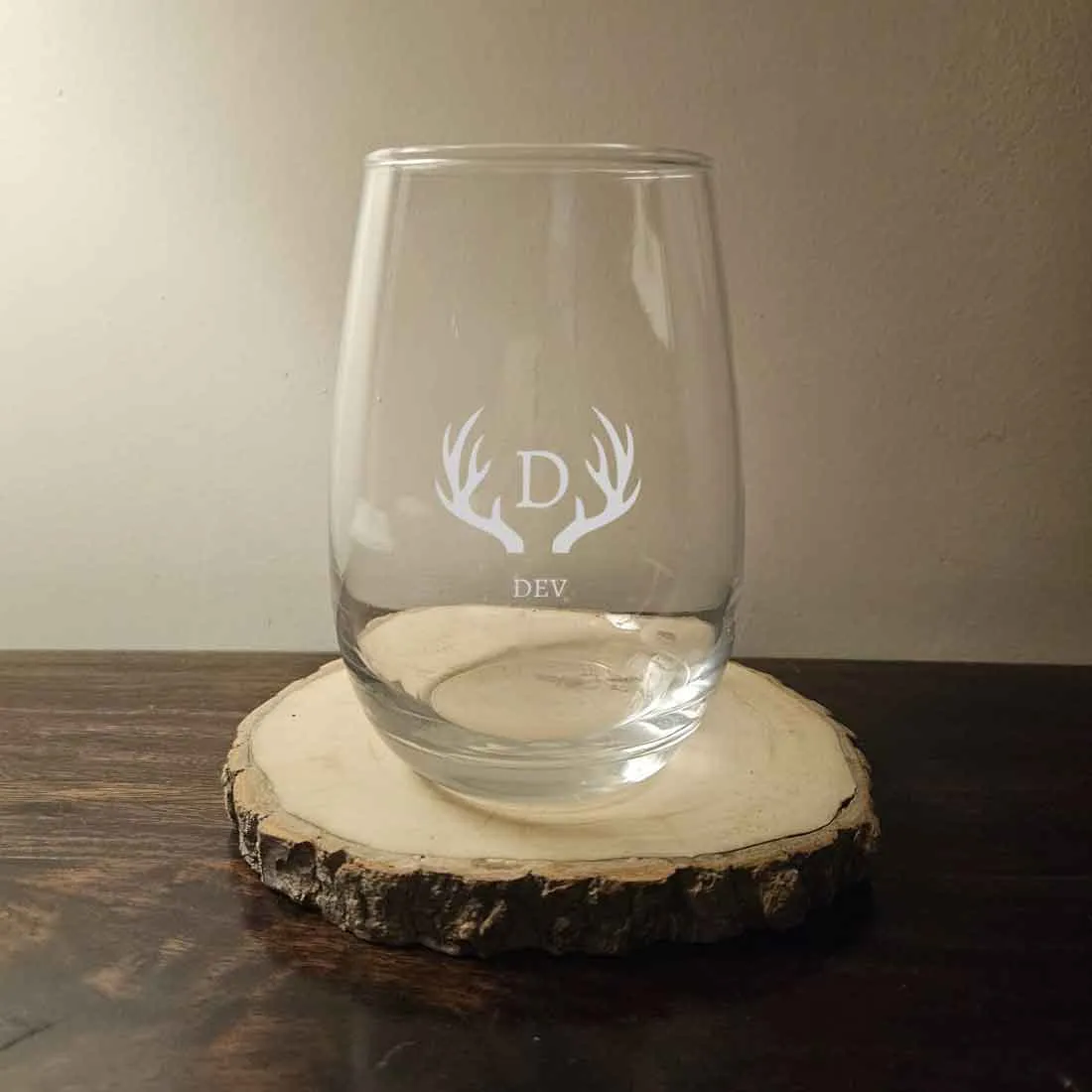 Personalized Whiskey Glass Custom Stemless Wine & Cocktail Glass With Engraving 400 ML