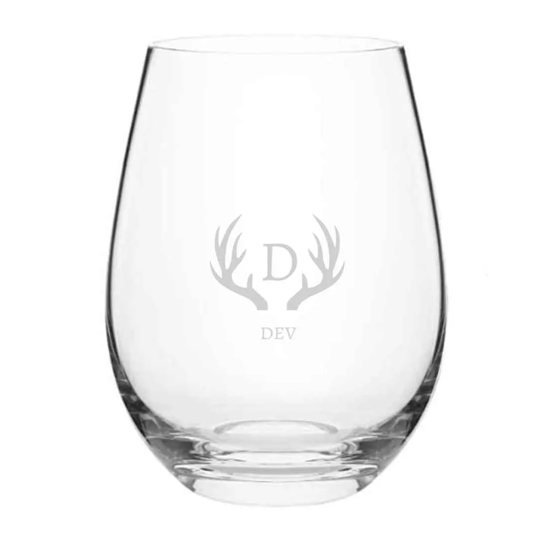 Personalized Whiskey Glass Custom Stemless Wine & Cocktail Glass With Engraving 400 ML