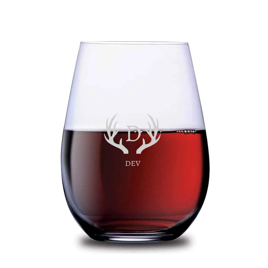 Personalized Whiskey Glass Custom Stemless Wine & Cocktail Glass With Engraving 400 ML