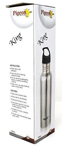 Pigeon Stainless Steel Water Bottle Set, 750ml, Set of 6, Silver