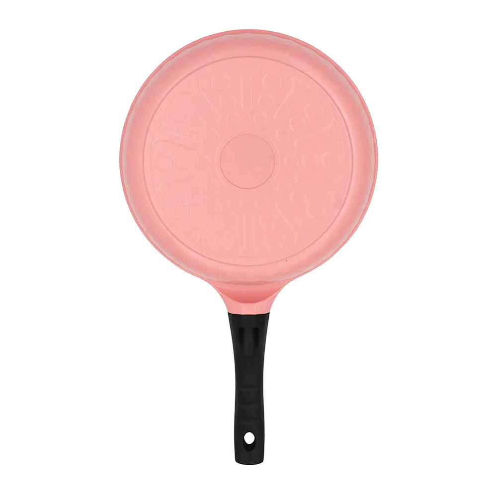 Pink Icing Healthy Nonstick Ceramic 2 Pcs Frying Pan & Wok Set