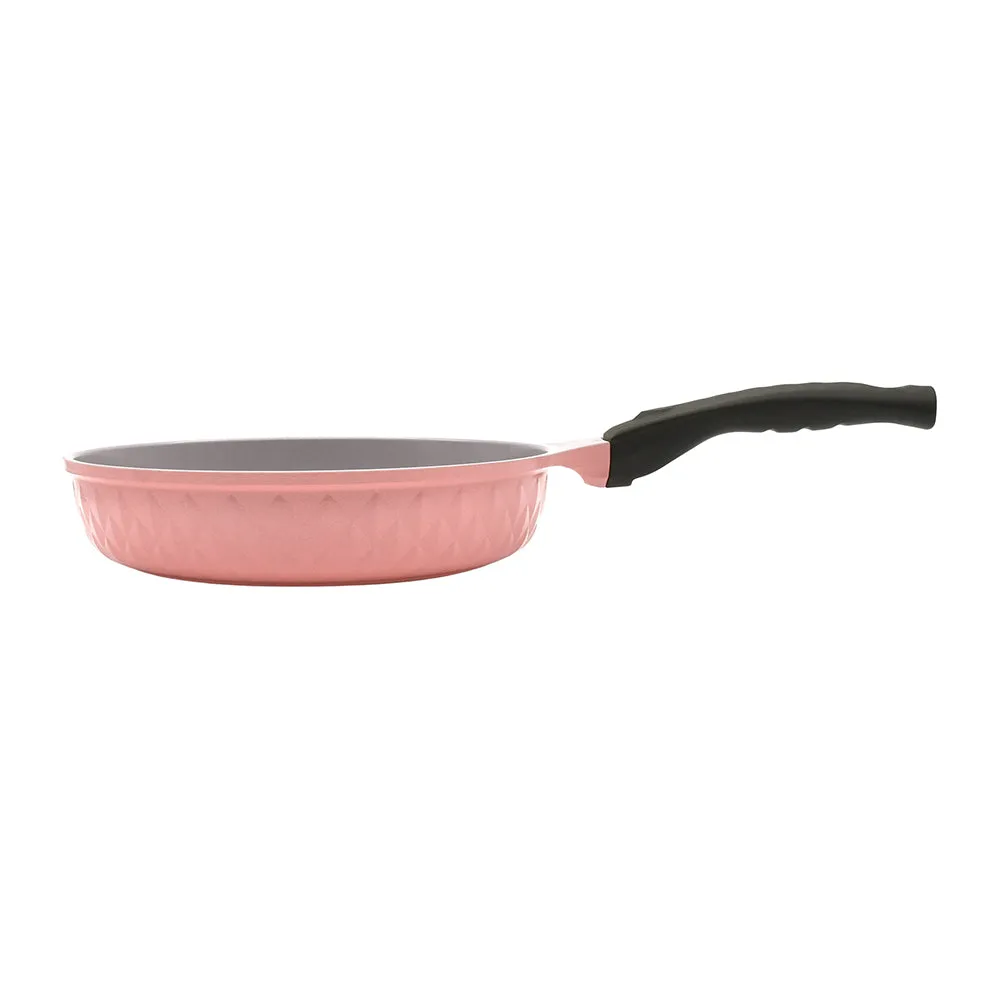 Pink Icing Healthy Nonstick Ceramic 2 Pcs Frying Pan & Wok Set