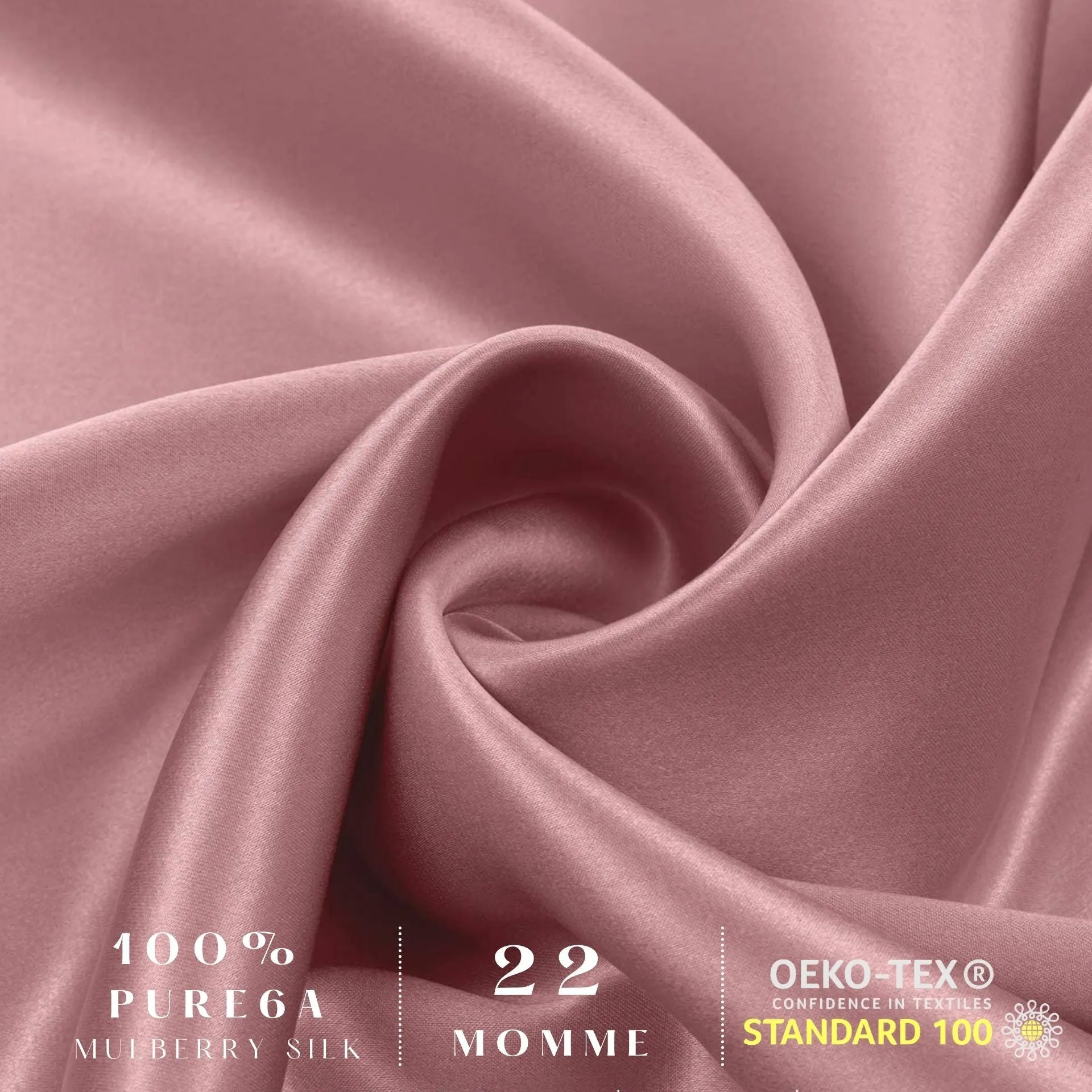 Pink Silk Pillowcase - King - Zip Closure