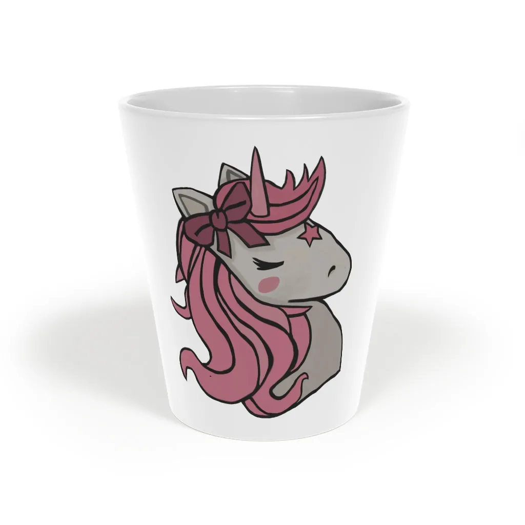 Pink Unicorn Head Latte Mug, 12oz