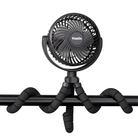 Portable Handheld Fan with Flexible Handle - Rechargeable, 3 Speed Settings, Lightweight and Quiet