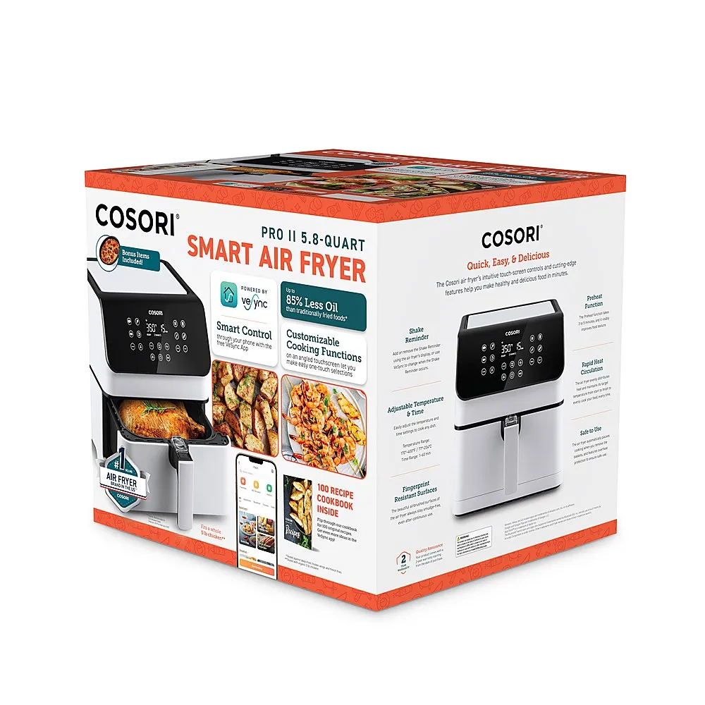 Pro II 5.8-Quart Smart Air Fryer - White