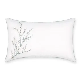 Pussy Willow Embroidered Duck Egg Pillowcase