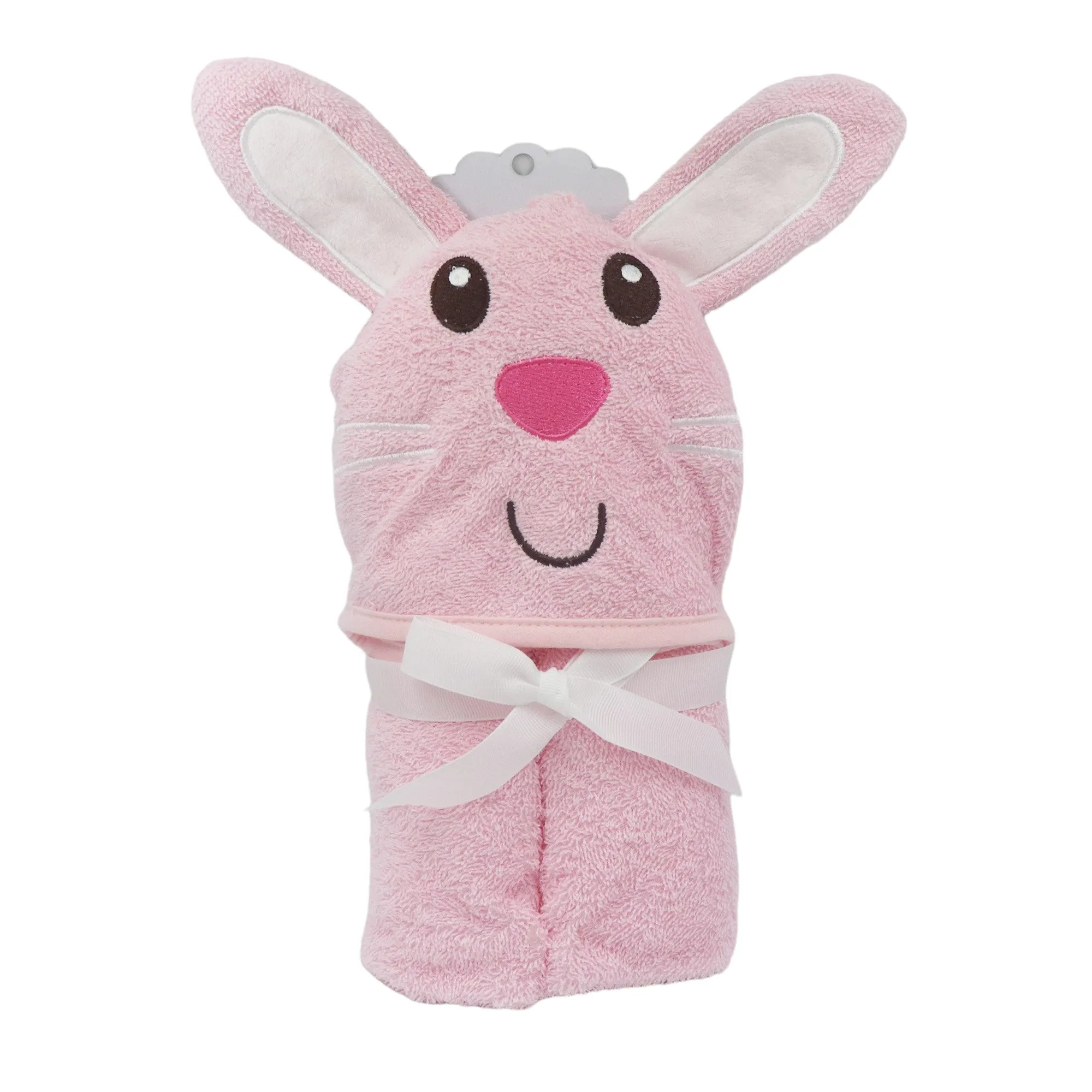 Rabbit Cotton Hooded Baby Bath Towel with Baby Loofah