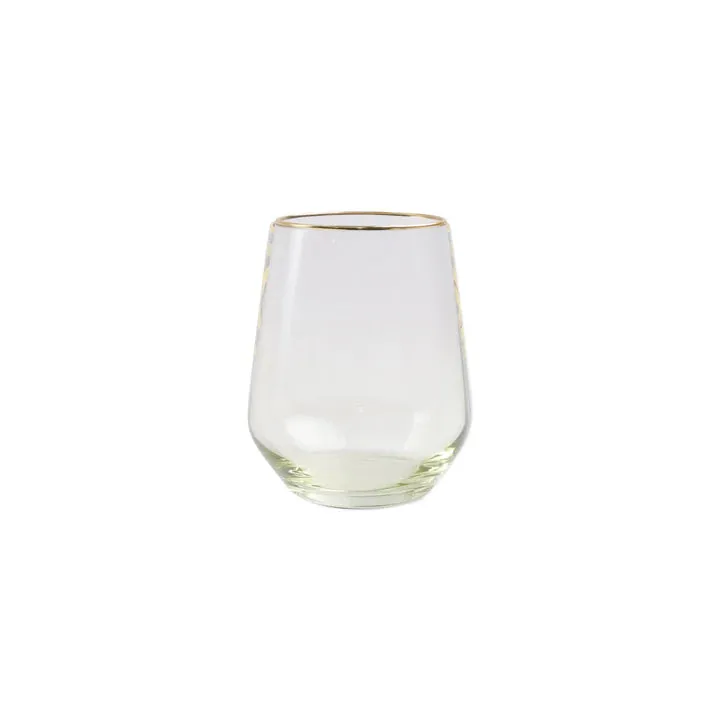 RAINBOW STEMLESS WINE GLASS - YELLOW