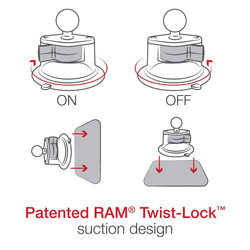 RAM® Twist-Lock™ Suction Cup Mount for Garmin nuvi 200W, 465T   More