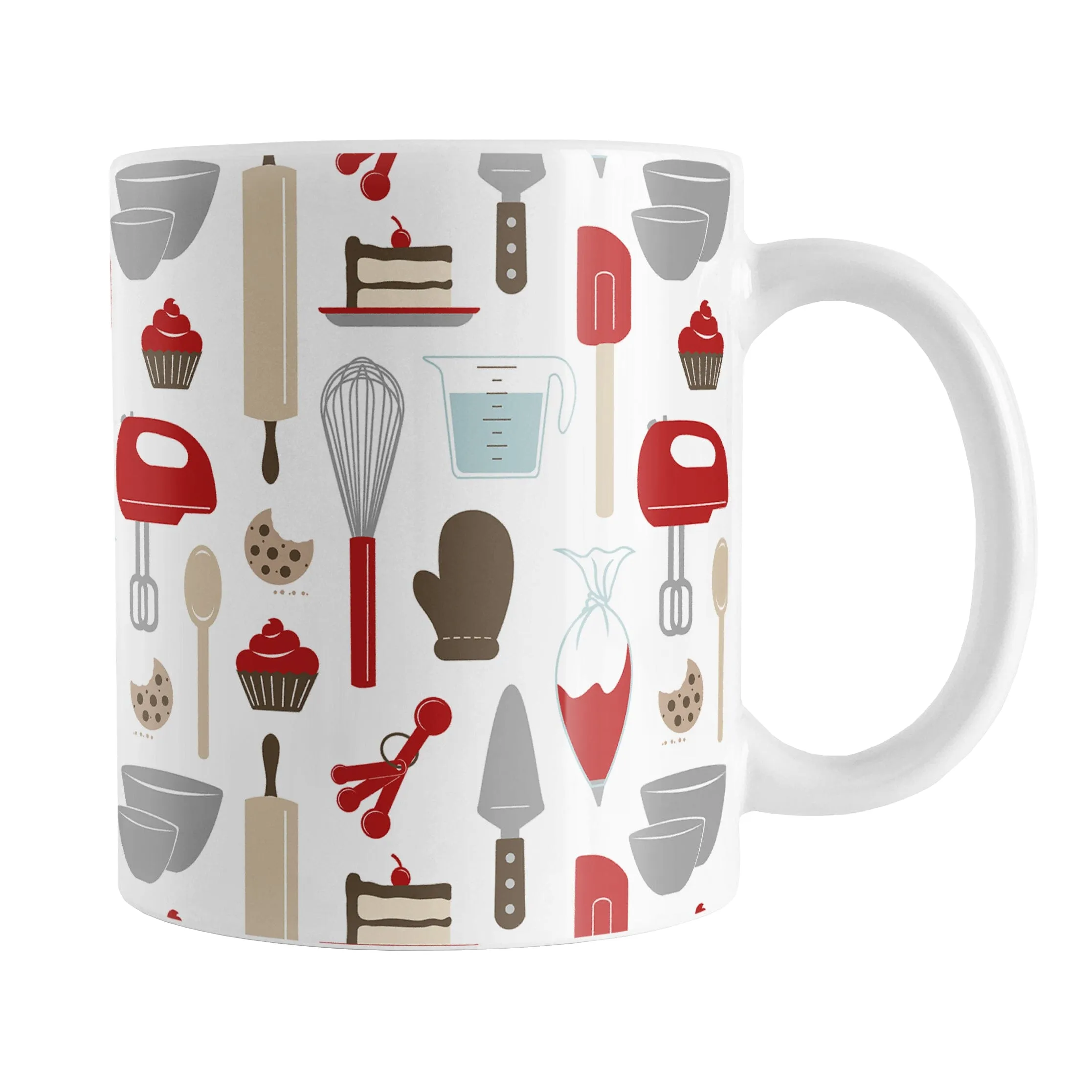 Red Baking Pattern Mug