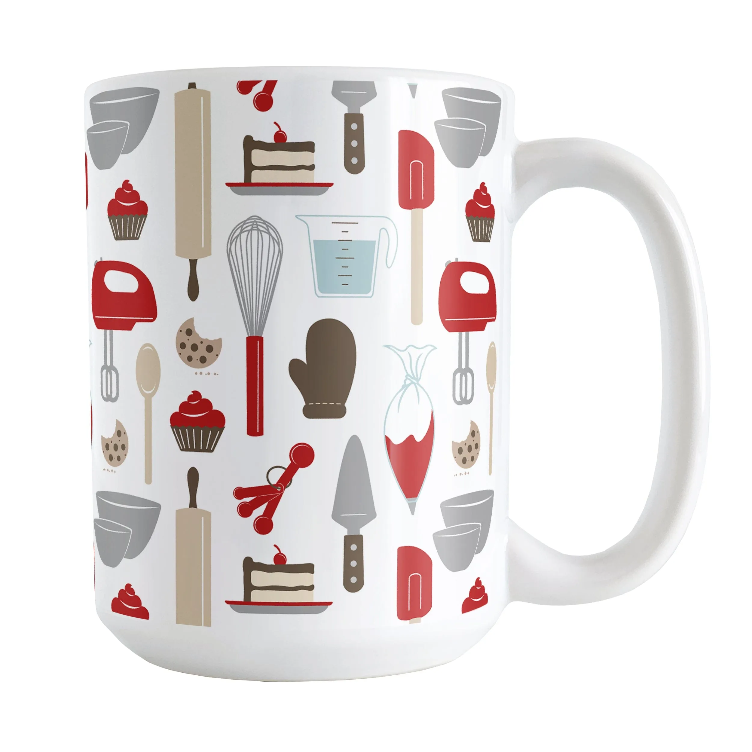 Red Baking Pattern Mug