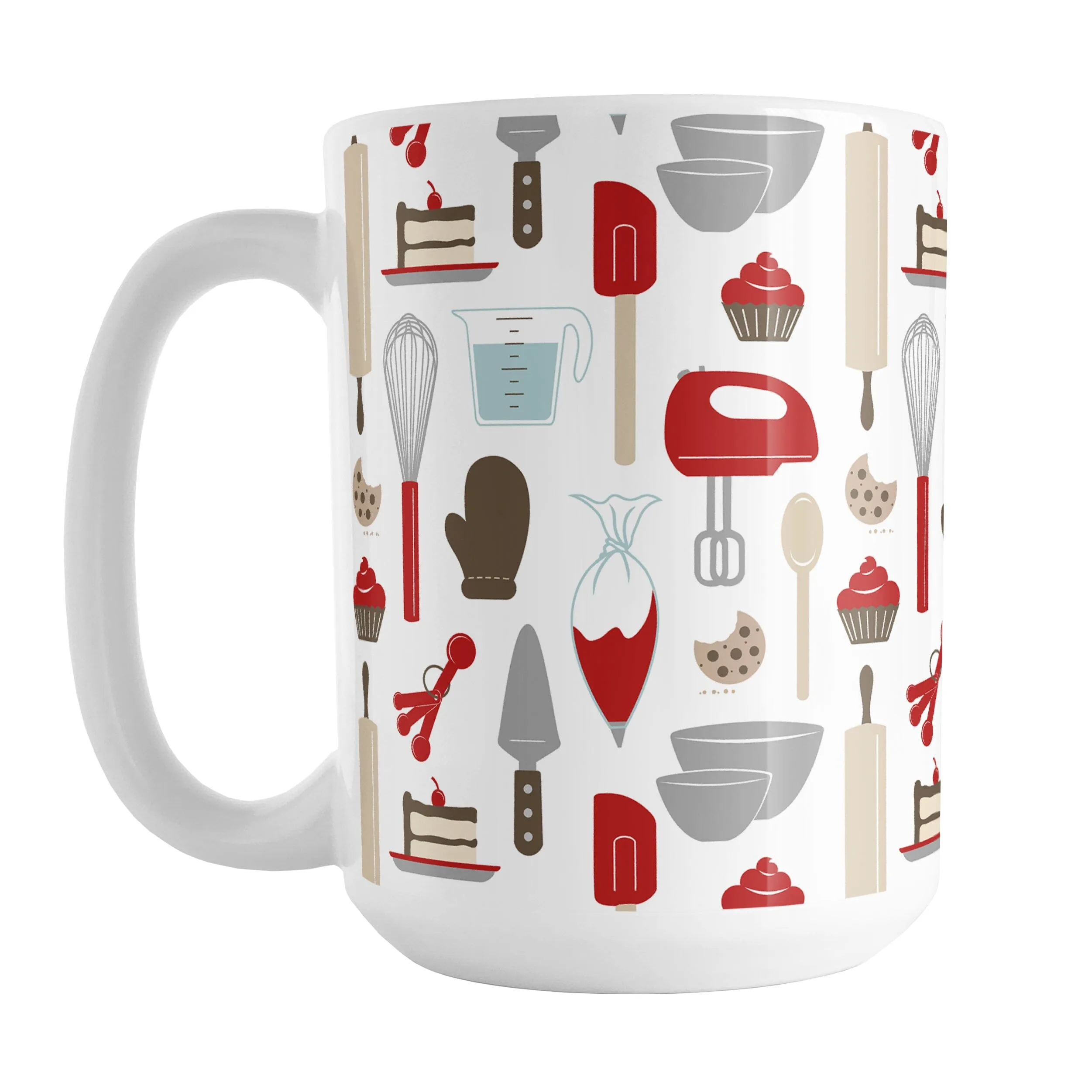 Red Baking Pattern Mug