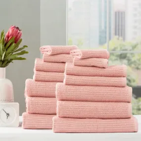 Renee Taylor Cobblestone 14 Piece Blush Towel Pack