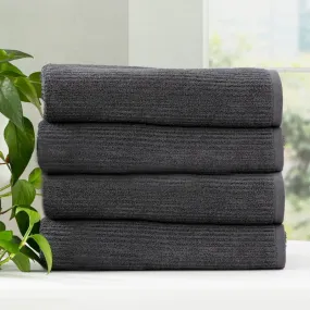 Renee Taylor Cobblestone 4 Piece Platinum Bath Towel