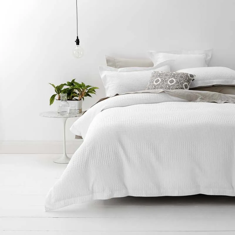 Renee Taylor Elegance Waffle Cotton Jacquard White European Pillowcase