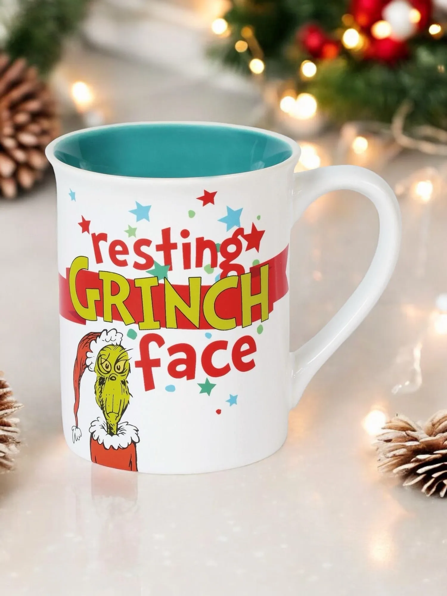 'Resting Grinch Face' Ceramic Mug