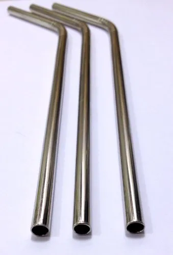 Reusable Straws - Stainless Steel Drinking - Set of 3   Cleaner - Eco Friendly, SAFE, NON-TOXIC non-plastic