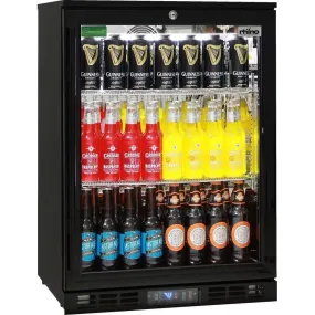 Rhino 129 Litre Black Commercial Glass Door Bar Fridge - SG1-B