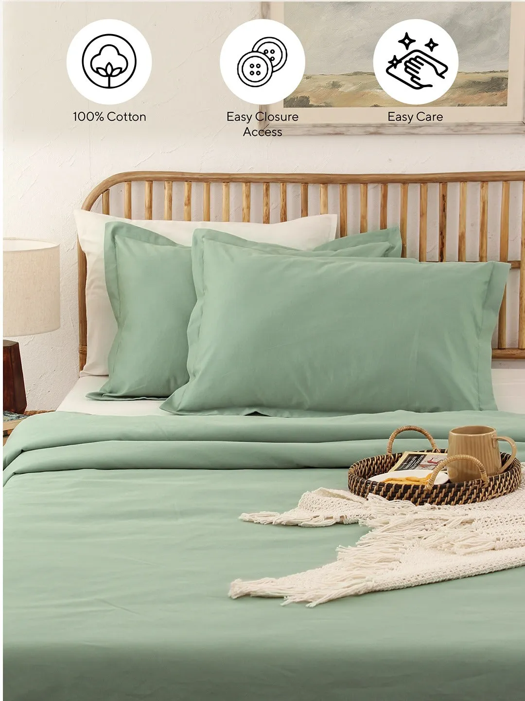 Sage Single Duvet Cover (Green)