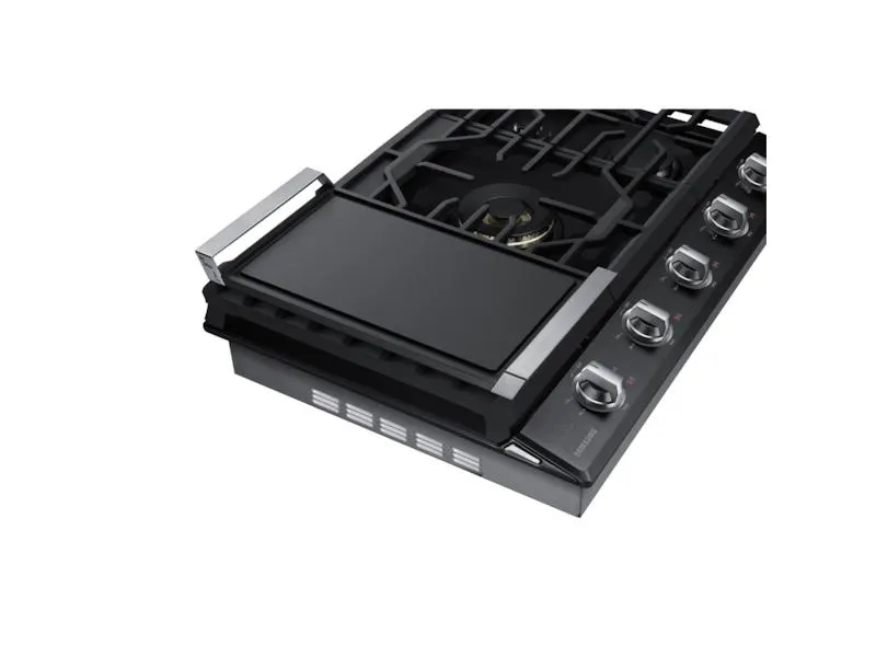 Samsung NA30N7755TG 30" Smart Gas Cooktop with 22K BTU Dual Power Burner in Black Stainless Steel