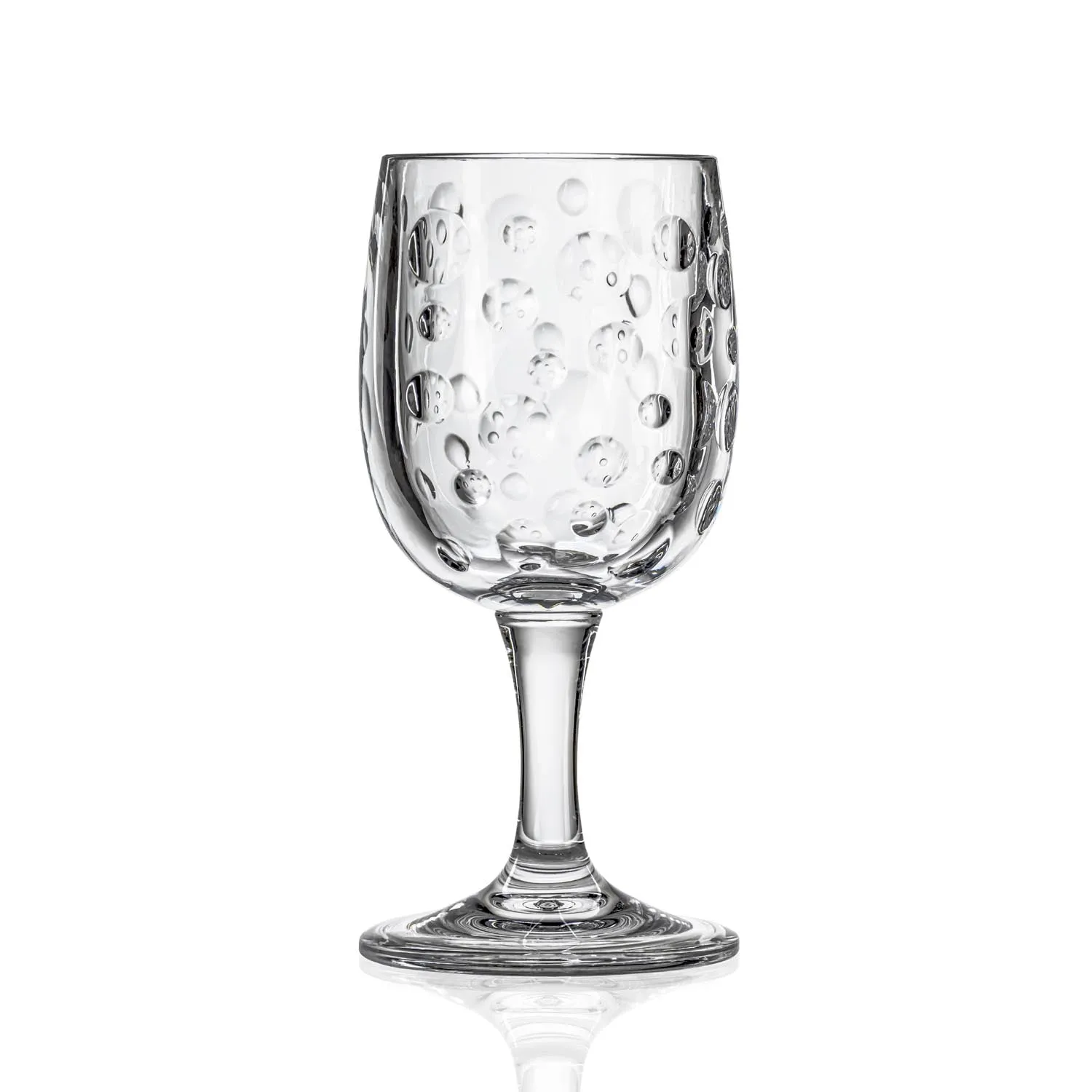 Satin Pearl 8oz Clear Acrylic Wine Stemware | Set of 6