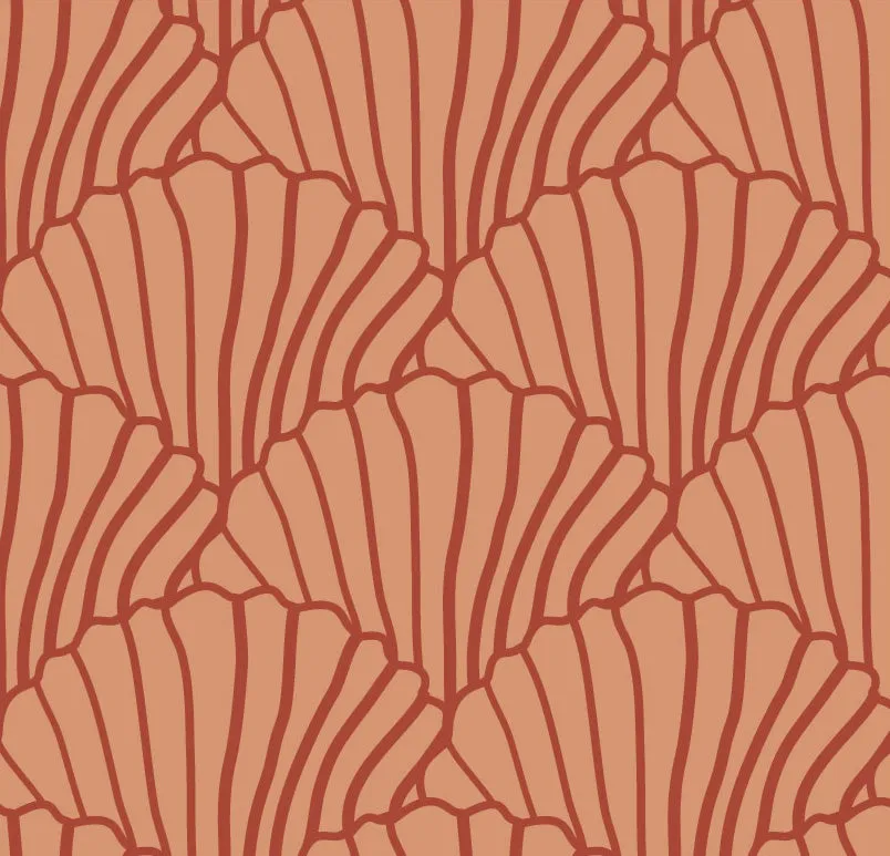 SEASHELLS | Terracotta Burgundy | Pillowcase | 40x80cm / 15.7x31.5"