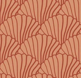 SEASHELLS | Terracotta Burgundy | Pillowcase | 40x80cm / 15.7x31.5"