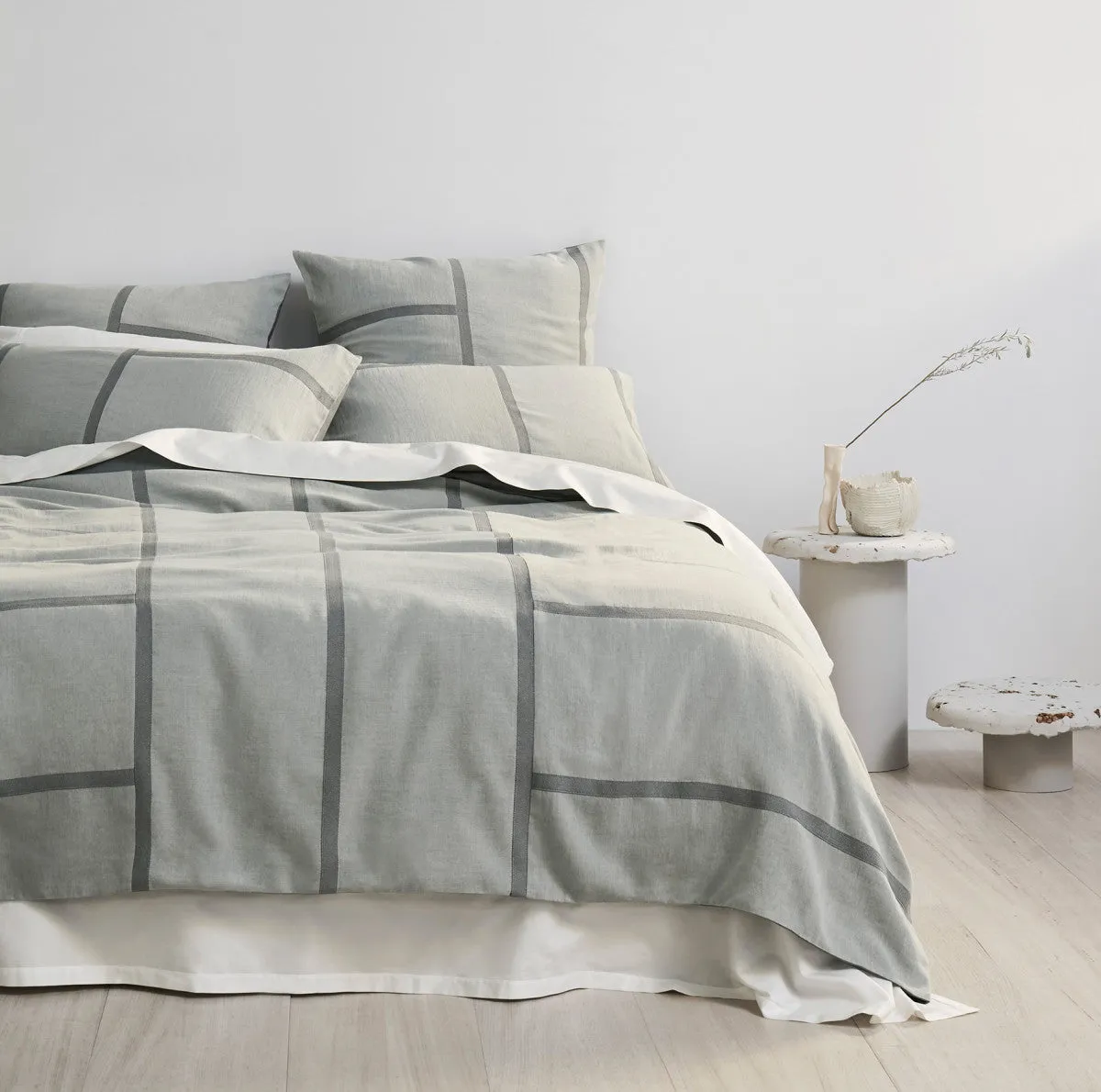 Selvedge Jade European Pillowcase Pair by Sheridan X Jac Jack