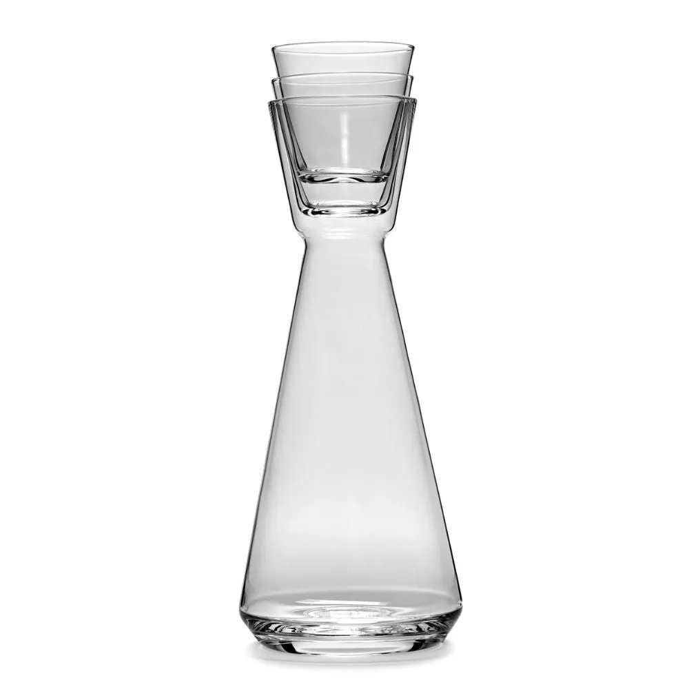 Serax Nero carafe   2 glasses