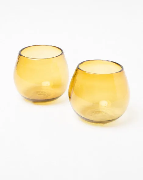 Set of 2 Butterscotch Glasses